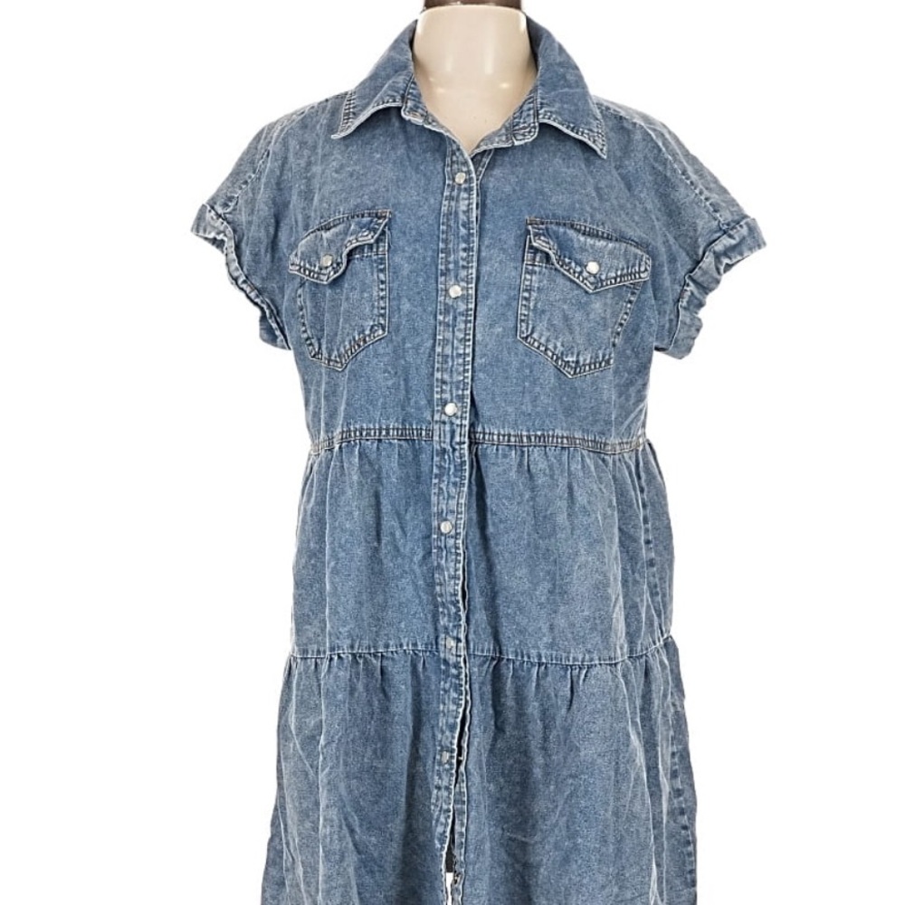 Denim Button-Up Dress